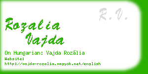 rozalia vajda business card
